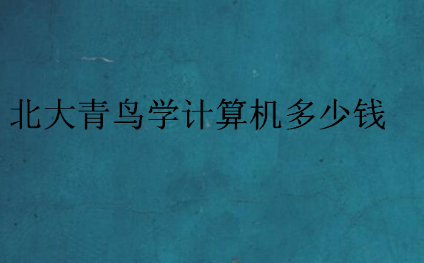 北大青鳥(niǎo)學(xué)計(jì)算機(jī)多少錢(qián)