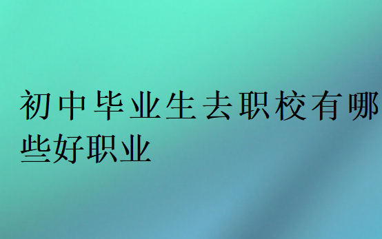 初中畢業(yè)生去職校有哪些好職業(yè)