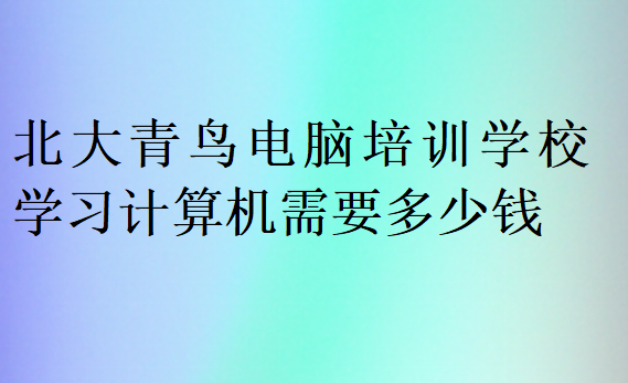 北大青鳥電腦培訓(xùn)學(xué)校學(xué)習(xí)計(jì)算機(jī)需要多少錢